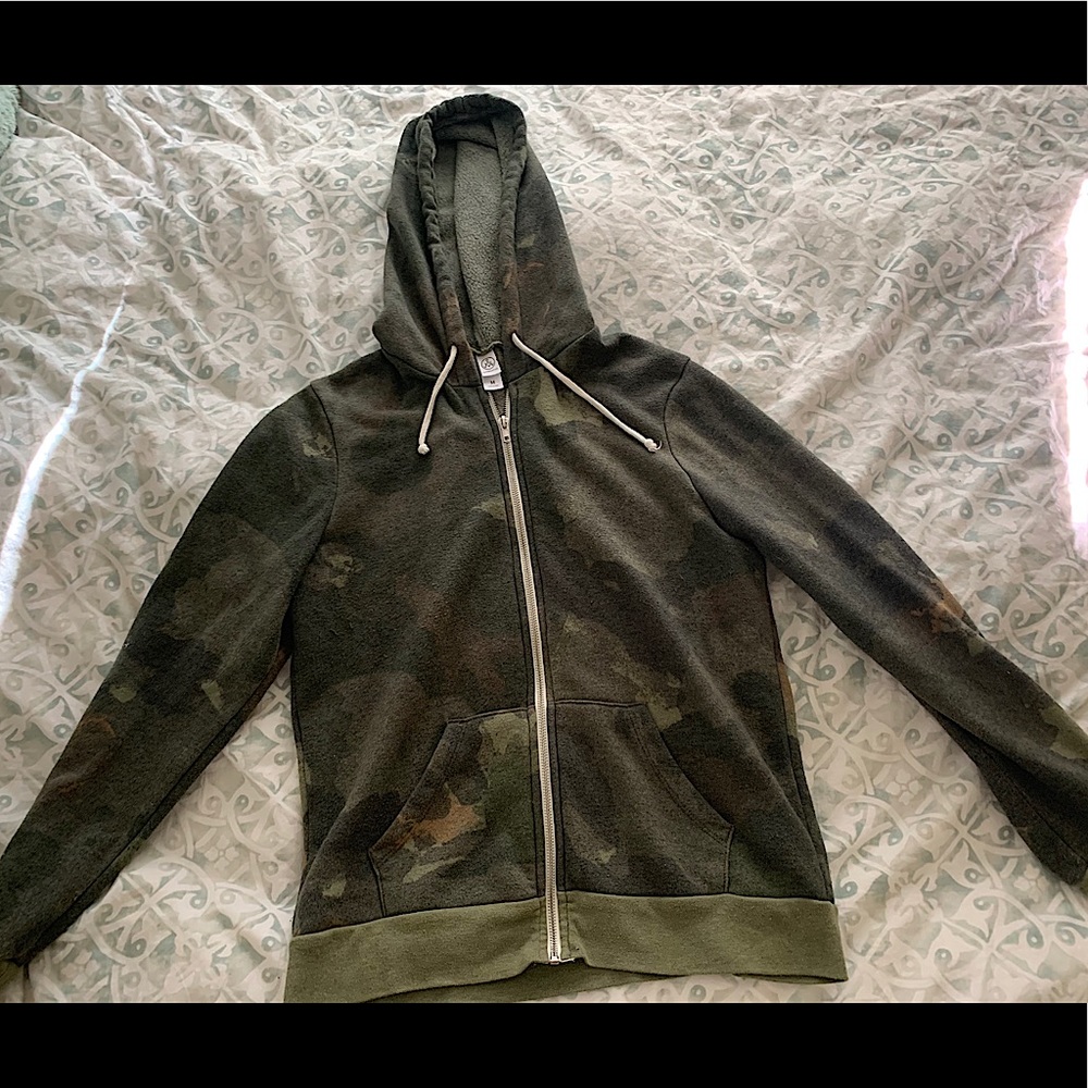 Camo Zip Up Hoodie